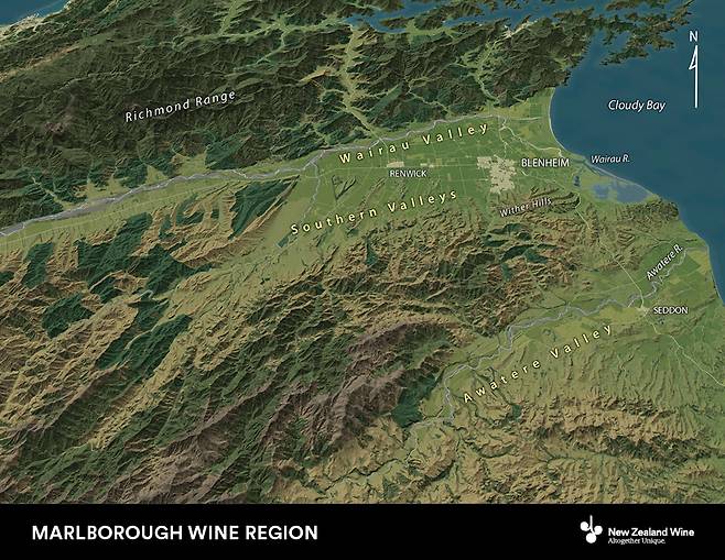 와이라우 밸리와 아와테레 밸리. 뉴질랜드와인협회