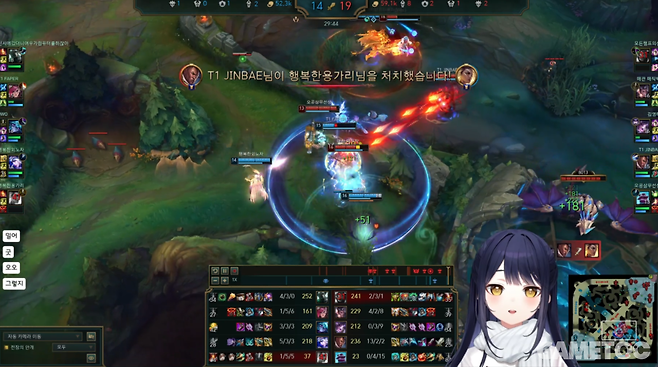 1세트 하드캐리한 철면수심의 루시안 (사진= 강지 방송)