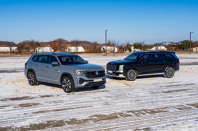 폭스바겐 아틀라스(왼쪽)와 현대 팰리세이드.