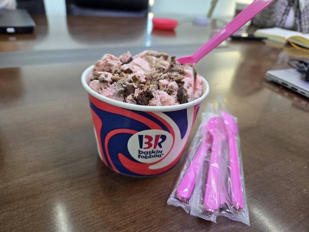 배스킨라빈스, 2월 이달의 맛 ‘진정한 쫀꾸렛’. 김경택 기자