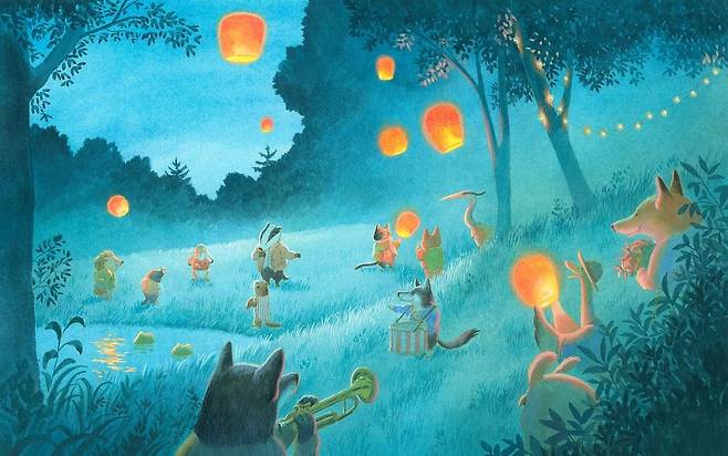 언제나 급하게 달리느라 주변의 소중한 순간과 풍경을 놓치는 토끼가 주인공인 로렌조 산지오의 ‘서둘러, 서둘러’.