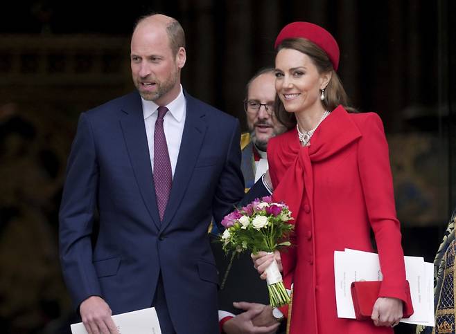 영국 윌리엄 왕세자, 케이트 미들턴 왕세자빈/사진=AP(뉴시스)