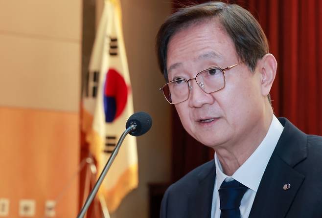 이찬진 금융감독원장이 9일 서울 영등포구 금융감독원에서 2026년 업무계획을 발표하고 있다. 연합뉴스