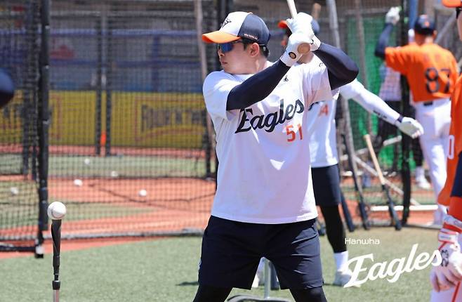 ▲ 문현빈도 다가올 중견수 테스트에 철저히 준비한다는 각오를 드러내고 있다 ⓒ한화이글스