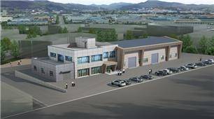 김해시 초안전 주행플랫폼 기술지원센터 조감도. /김해시