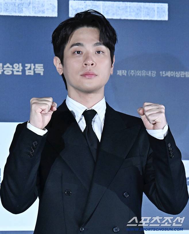 12일 광진구 자양동 롯데시네마에서 영화 '휴민트' 제작보고회가 열렸다. 포즈를 취하고 있는 배우 박정민. 자양동=송정헌 기자songs@sportschosun.com/2026.01.12/