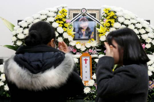 교사 명재완 씨가 대전의 한 초등학교에서 살해한 김하늘 양의 빈소. 대전일보DB