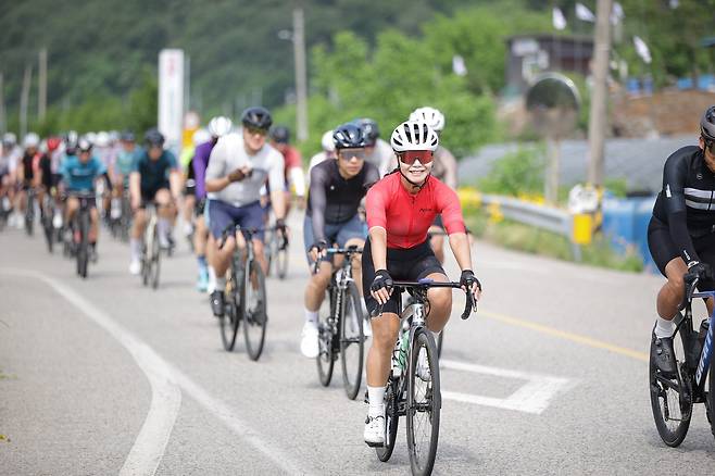 영동군그란폰도 자전거대회모습. 영동군제공