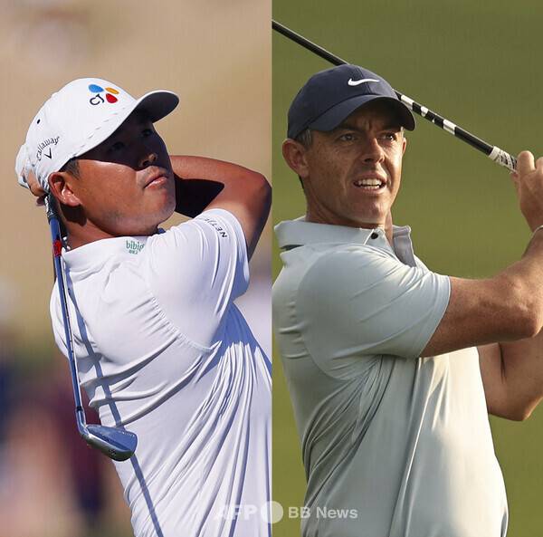 2026년 미국프로골프(PGA) 투어 시그니처 대회인 AT&T 페블비치 프로암 골프대회에 출전하는 김시우 프로, 로리 맥길로이(북아일랜드). 사진제공=ⓒAFPBBNews = News1 (사진을 무단으로 사용하지 마십시오.)