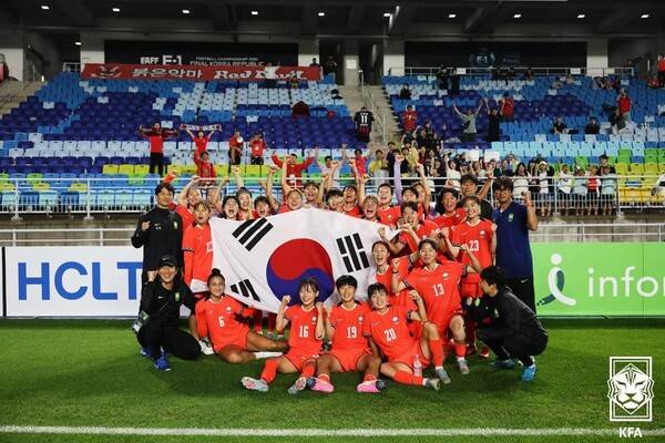2025 동아시안컵에서 우승한 한국 여자축구대표팀. 대한축구협회 제공