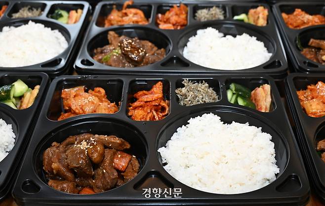 선수들에게 제공된 점심 도시락 메뉴. 대한체육회 제공