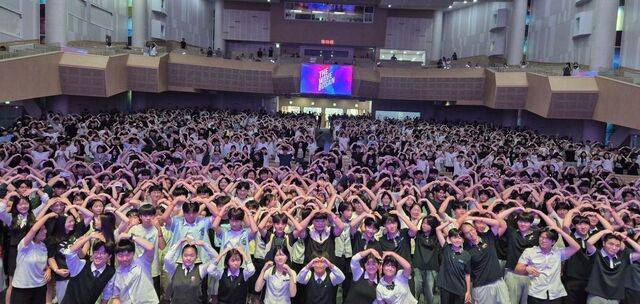 학교기도불씨운동이 지난해 9월 부산 포도원교회에서 개최한 더 웨이브 집회 현장. 국민일보DB