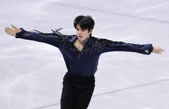 우아한 연기 차준환. 사진[연합뉴스]