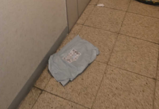 현관 앞에 배송된 쿠팡 택배 모습. [독자 제공]