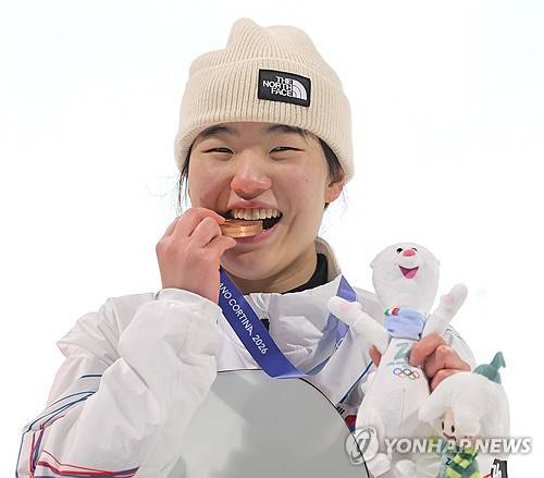 동메달 획득한 스노보드 빅에어 유승은 [연합뉴스 제공]