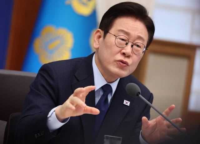 ▲이재명 대통령이 10일 청와대에서 열린 국무회의에서 발언하고 있다. ⓒ연합뉴스