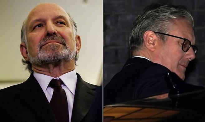 러트닉 美 상무부 장관, 스타머 英 총리(왼쪽부터).