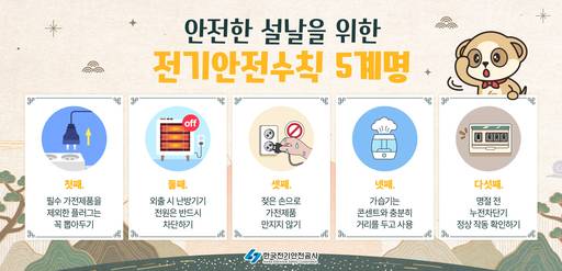 설 연휴 전 '전기안전수칙 5계명' /이미지=전기안전공사