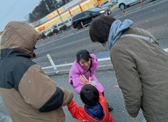 거리 유세중인 모리시타 시차토. 출처=인스타그램