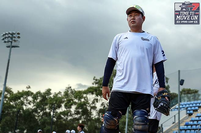 두산 양의지가 호주 시드니 블랙타운 야구장에서 진행된 스프링캠프서 훈련에 임하고 있다. 사진 | 두산 베어스