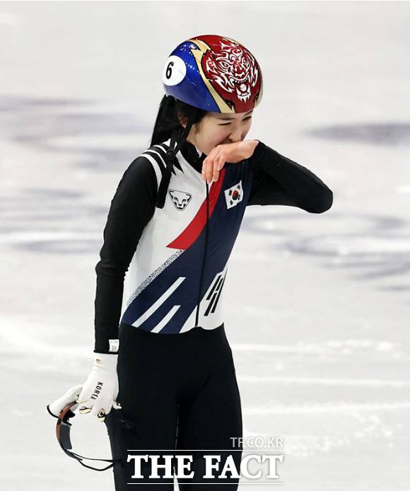 아쉬워하는 김길리