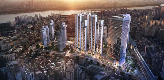 서울 광진구 자양동 ‘롯데캐슬 이스트폴’ 조감도. [KT에스테이트]