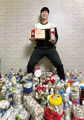 황씨와 와이퍼스 회원들이 수거한 담배꽁초. 양이 어마어마하다(사진 황승용 제공).