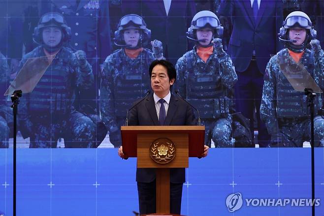 국방특별예산 관련 담화 발표하는 라이칭더 대만 총통 [EPA 연합뉴스 자료사진. 재판매 및 DB금지]