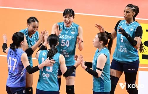 4연승을 달린 여자배구 GS칼텍스 [한국배구연맹 제공. 재판매 및 DB 금지]