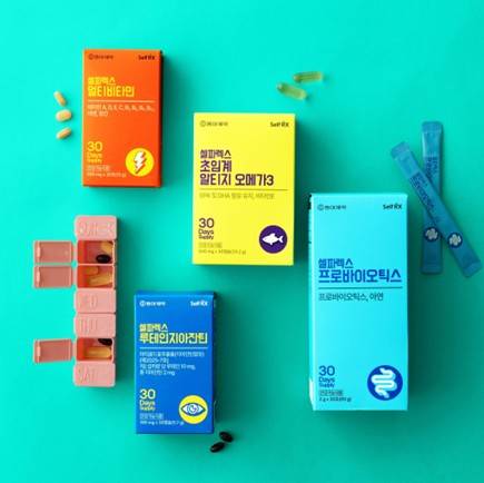 우아한형제들이 동아제약과 협업해 출시한 필수영양제 4종. [사진=우아한형제들]