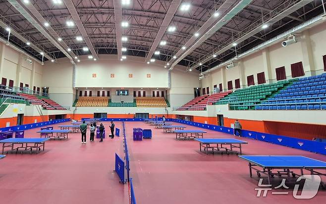 충북 괴산 문화체육센터 탁구 국가대표 후보선수단 전지훈련장.(괴산군 제공, 재판매 및 DB금지)/뉴스1