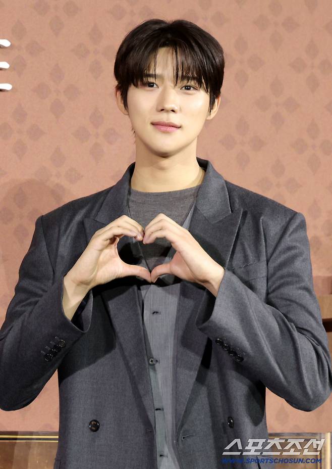 12일 메가박스 코엑스에서 열린 넷플릭스 영화 '파반느'의 제작보고회. 문상민이 포즈를 취하고 있다. 허상욱 기자wook@sportschosun.com/2026.02.12/