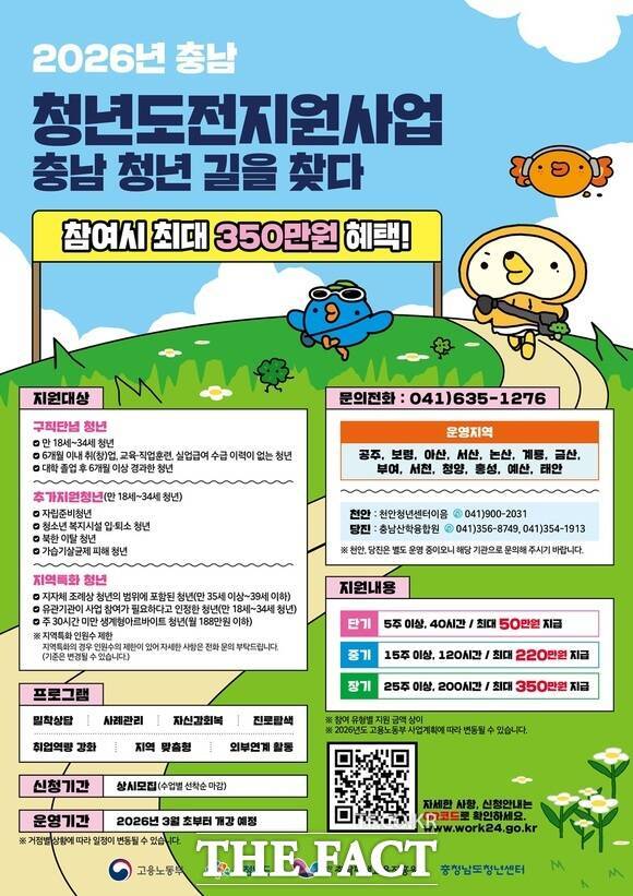 서천군이 참여자를 모집하는 '2026 청년도전지원사업' 모집 홍보물. /서천군