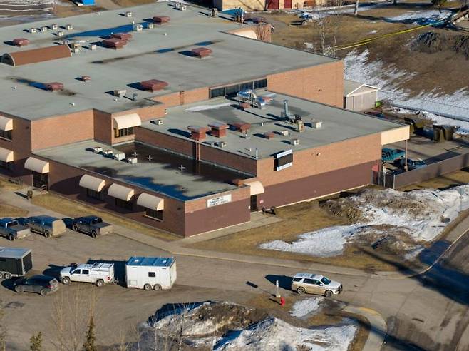 총기난사 사건이 발생한 캐나다 브리티시컬럼비아주 텀블러리지 학교. AFP연합뉴스