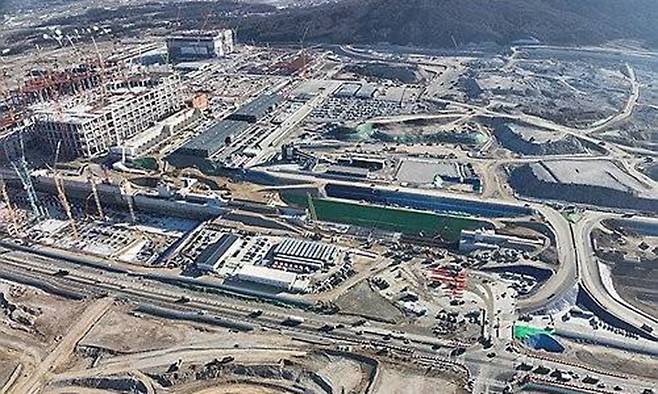 SK하이닉스 용인 반도체 클러스터 조성 공사 현장. 용인시 제공