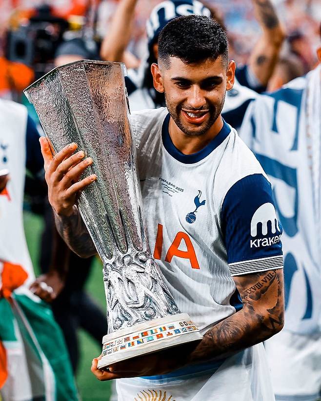 토트넘 주장 크리스티안 로메로는 레알 마드리드와 깊이 연결됐다. 사진출처|토트넘 홋스퍼 페이스북