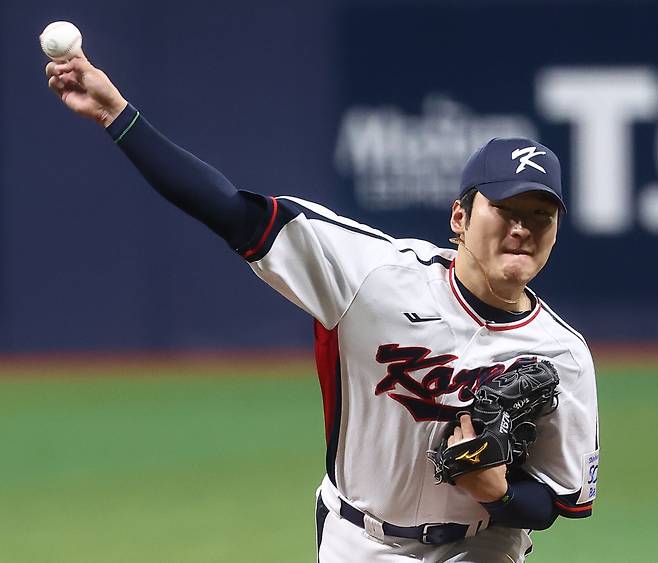 야구 대표팀 선발진의 두산 곽빈. 연합뉴스