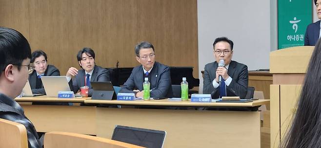 김종원 디오 대표가 12일 서울 여의도에서 열린 디오 기업설명회에서 발언하고 있다. / 사진=최성근 기자