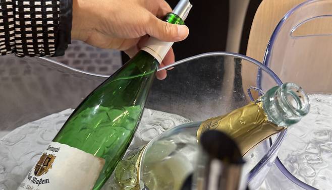 모젤와인 토크 콘서트에 등장한 다양한 모젤와인. 박미향 기자