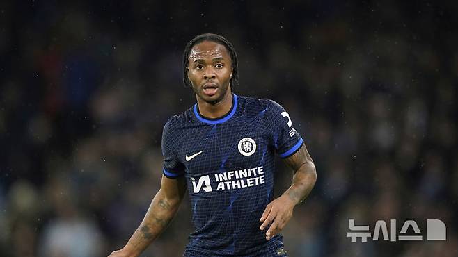 [맨체스터=AP/뉴시스] 잉글랜드 프로축구 프리미어리그(EPL) 첼시의 라힘 스털링. 2024.02.17.