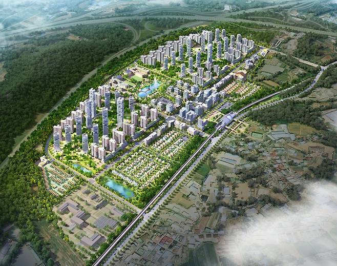  파주시 월롱면 미군반환공여지(캠프에드워즈) 도시개발사업 조감도 Ⓒ파주시청 제공