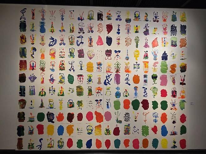 김수철 작 '수철소리 3-4' (서울=연합뉴스) 박의래 기자 = 13일 예술의전당 한가람디자인미술관에 전시된 김수철 작 '수철소리 3-4'. laecorp@yna.co.kr