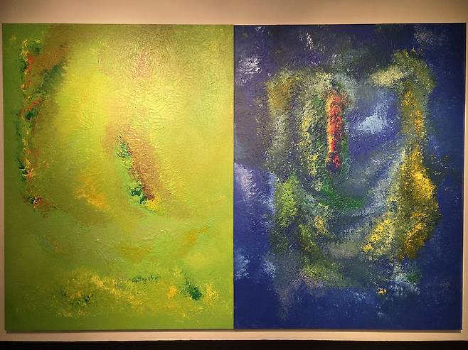 김수철 작 '소리너머소리 2-3' (서울=연합뉴스) 박의래 기자 = 13일 예술의전당 한가람디자인미술관에 전시된 김수철 작 '소리너머소리 2-3'. laecorp@yna.co.kr