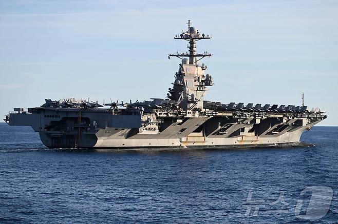 미 해군의 세계 최대 규모의 항공모함 USS 제럴드 R. 포드 ⓒ AFP=뉴스1
