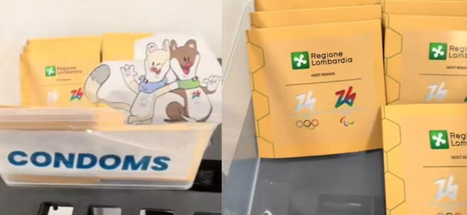 밀라노 올림픽 선수촌 무료 콘돔.틱톡