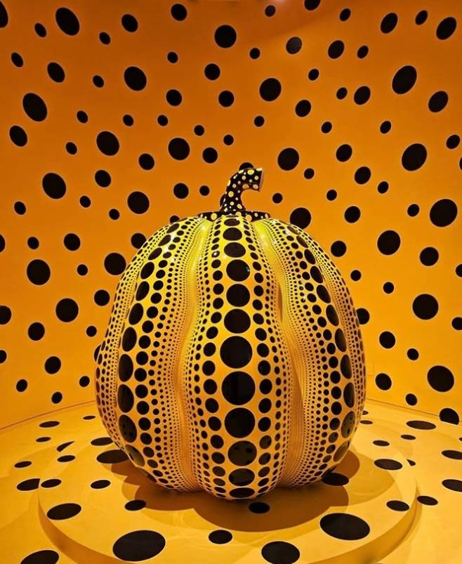 쿠사마 야요이 ‘호박’ 작품. (본태박물관 SNS)