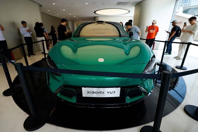 샤오미 전기차 모델 YU7. [로이터]