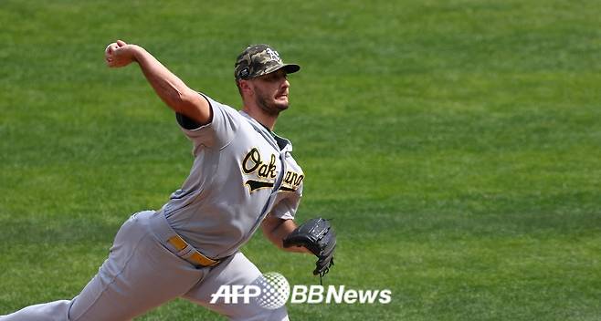 오클랜드 애슬레틱스 시절 버치 스미스의 투구 모습. /AFPBBNews=뉴스1