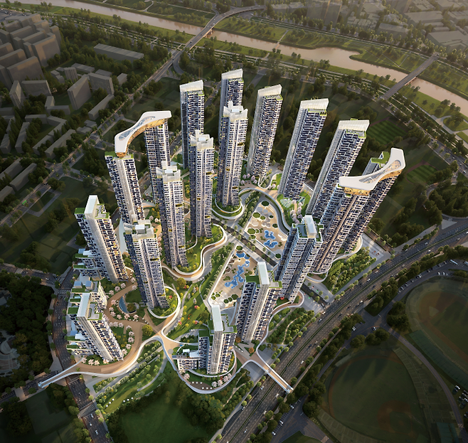 희림건축이 제안한 목동5단지 재건축 조감도