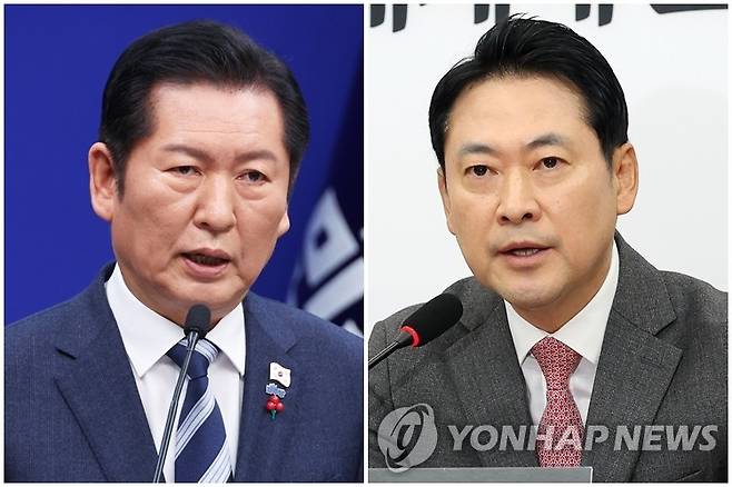 더불어민주당 정청래 대표(왼쪽)와 국민의힘 장동혁 대표 [연합뉴스 자료사진]